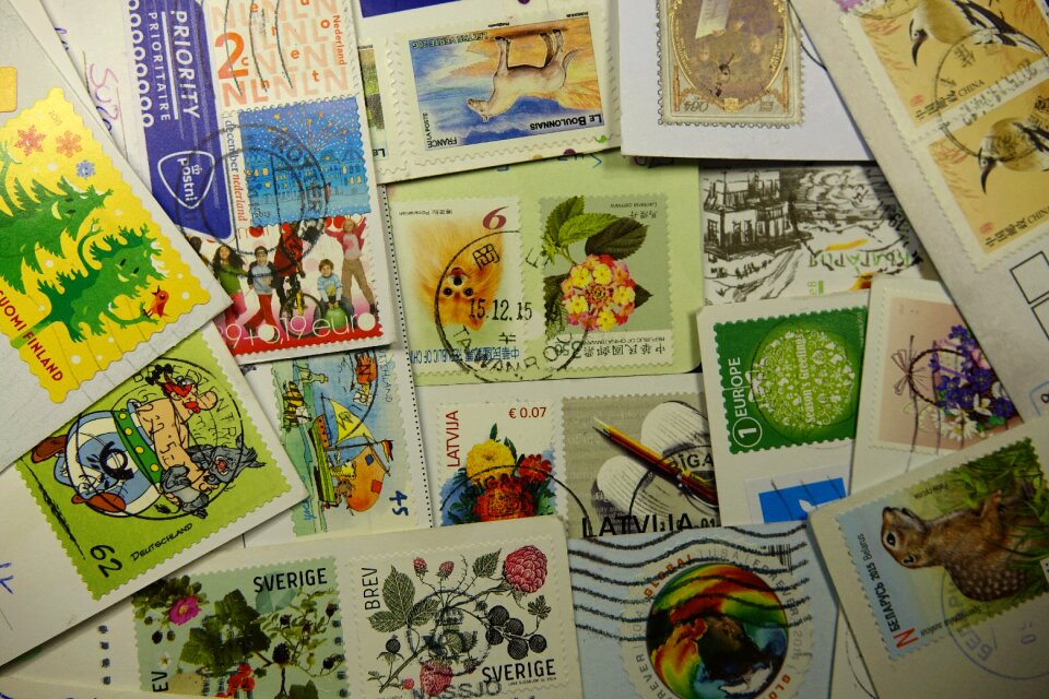 Write postcard stamp