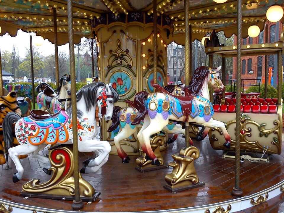 Horses machine carousel