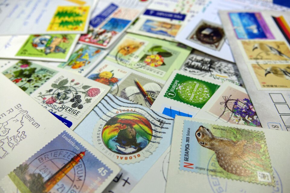 Write postcard stamp