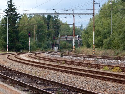 Track turn railway photo