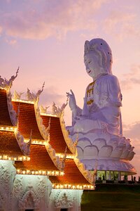 Temple buddha sunset