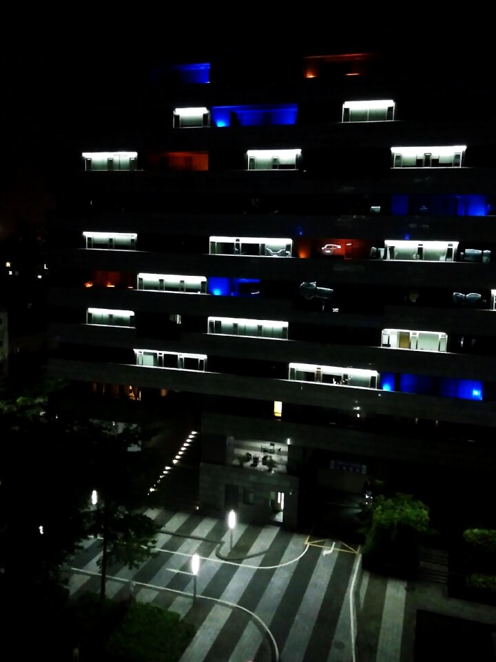 Urban landscape evening building