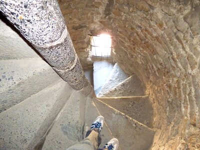 Castle castle ruins spiral staircase
