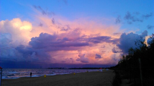 Clouds sea sand