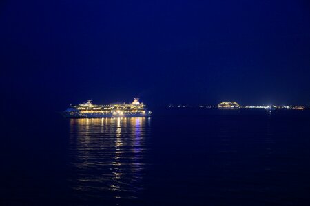 Night cruise ocean photo