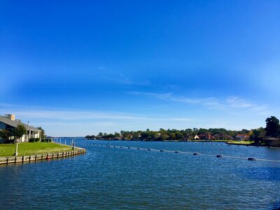 Calm sky water
