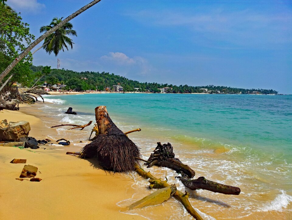 Sand crystal clear water