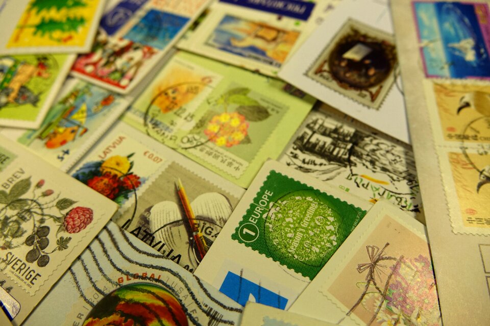 Write postcard stamp