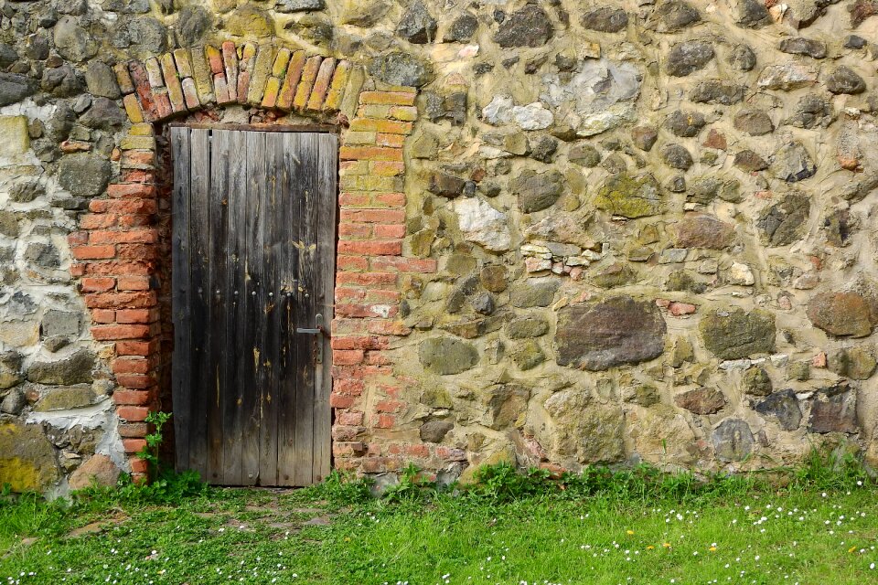 Wooden brick wall stone wall