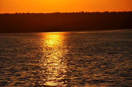 Sunset lagoon evening photo