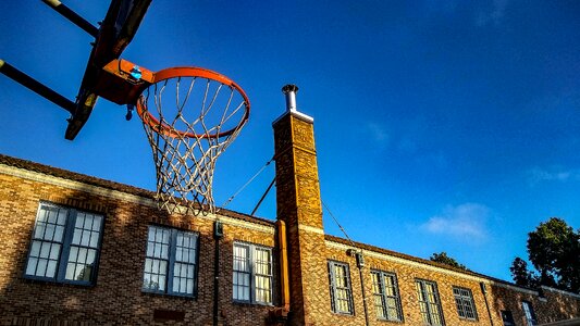 Blue school blue basketball photo