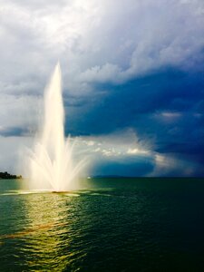 Water feature wet summer photo