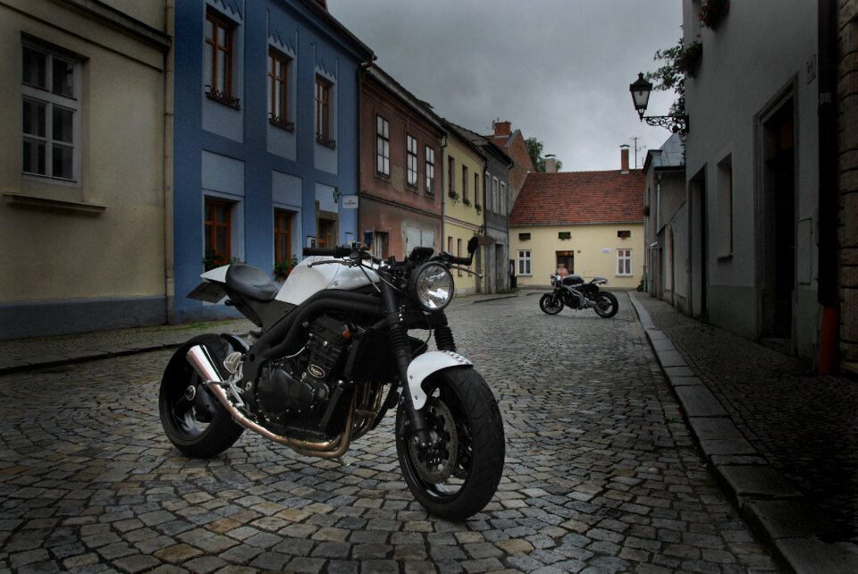 Triumph cafe racer old city