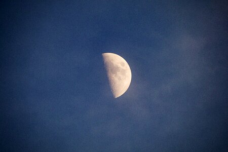 In the evening month half