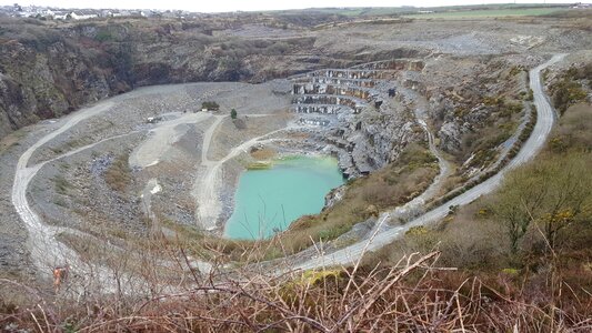 Delabole cornwall quarry photo