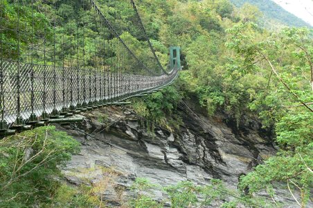 Drawbridge landscape mountain view