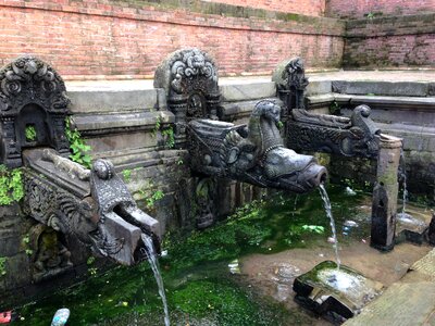 Fountain nepal temple photo