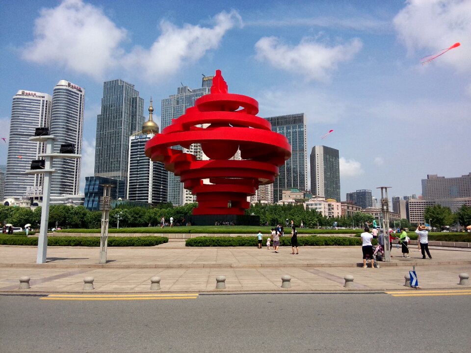 City sculpture scenery