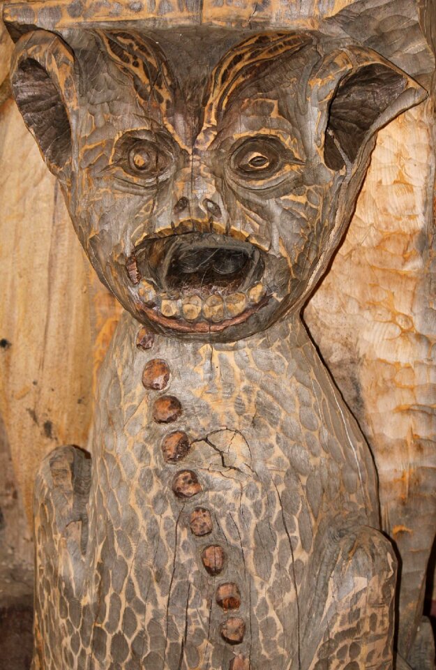 Cat woodcut wooden