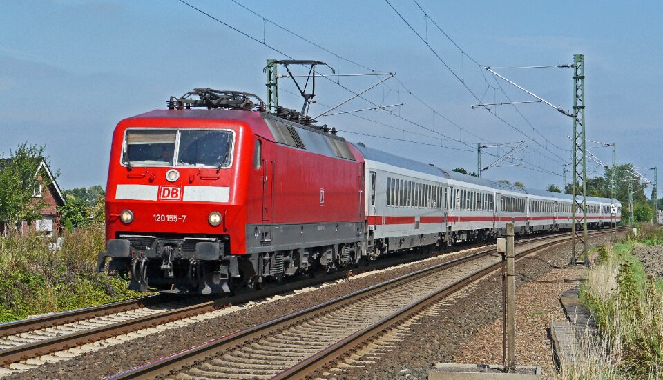 Railway rail traffic electric locomotive photo