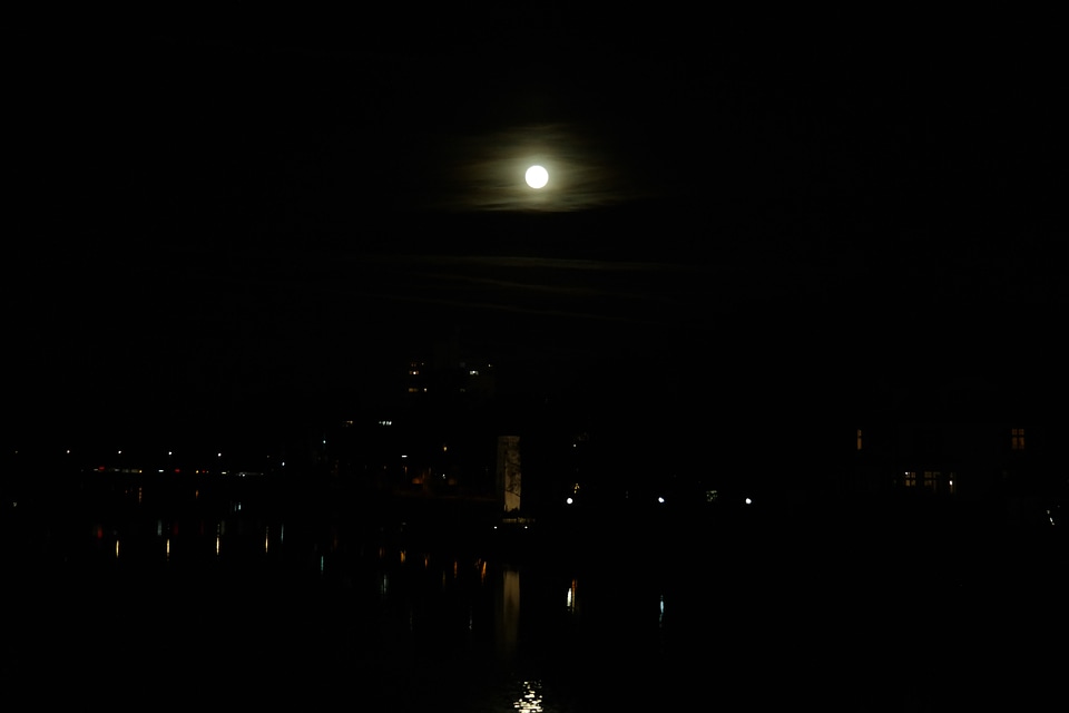 Dark at night danube