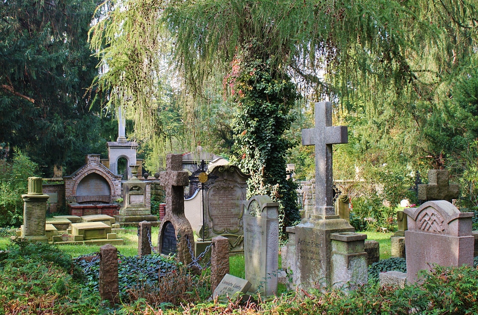 Grave stones grave cross