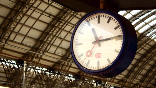 Station clock time railway photo