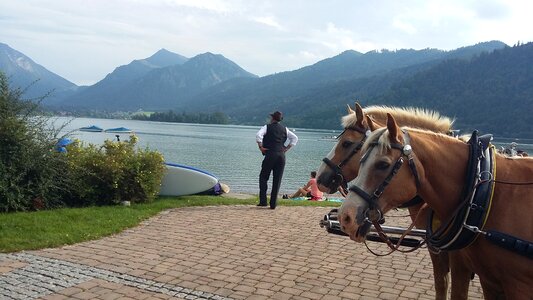 Lake landscape mountains