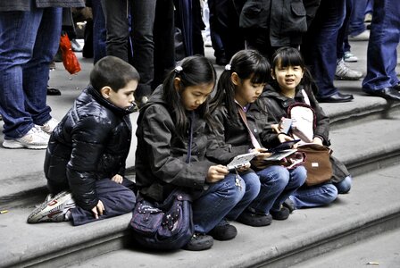 Playing watching asian