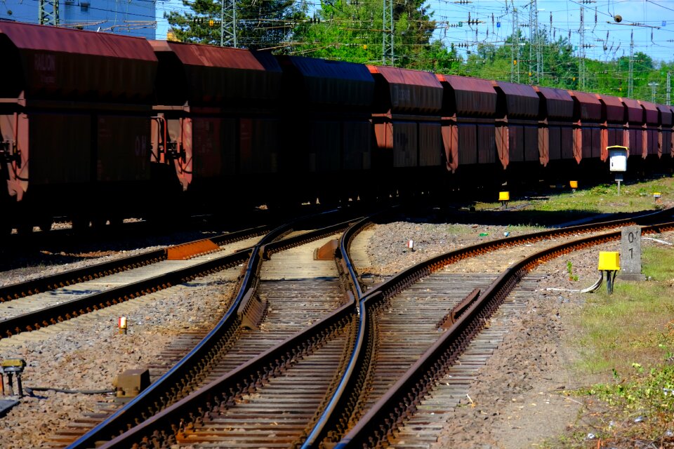 Transport rail traffic goods wagons photo