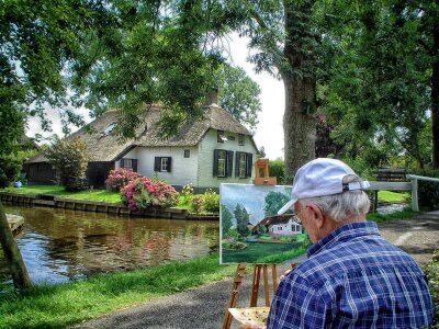 Cottage village holland photo