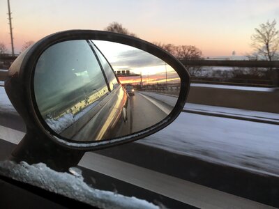 Snow winter highway