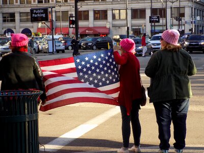 U s flag protest