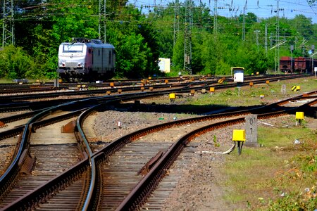 Railway railroad tracks rail traffic photo