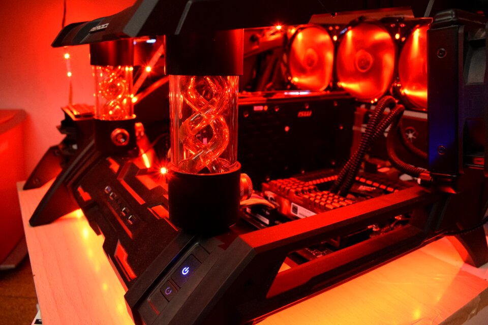 Computer red good looking