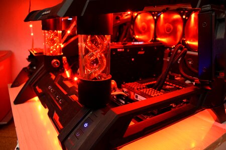 Computer red good looking