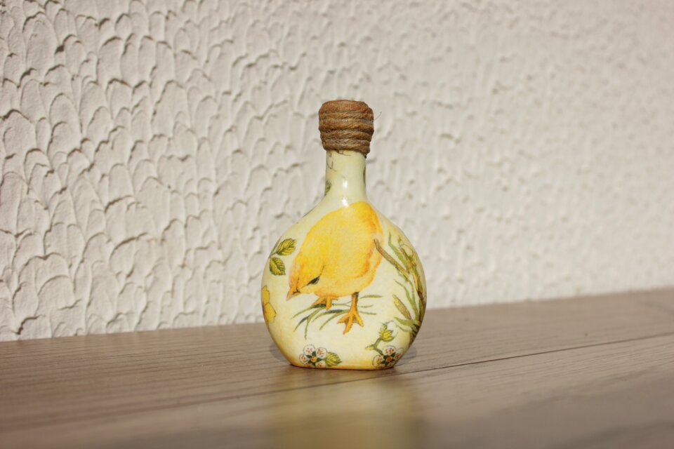 Chicken decoupage handmade