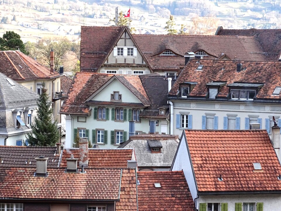Houses idyllic landscape