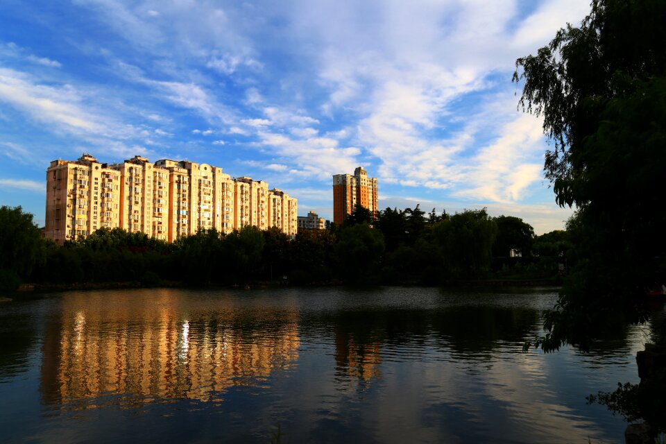 Sky white cloud lake