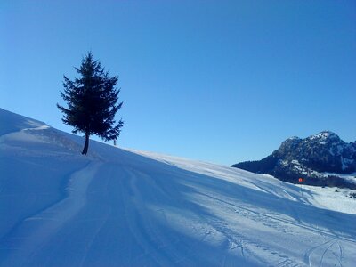 Winter alps landscape photo