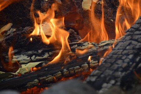 Flame wood fire flame log fire