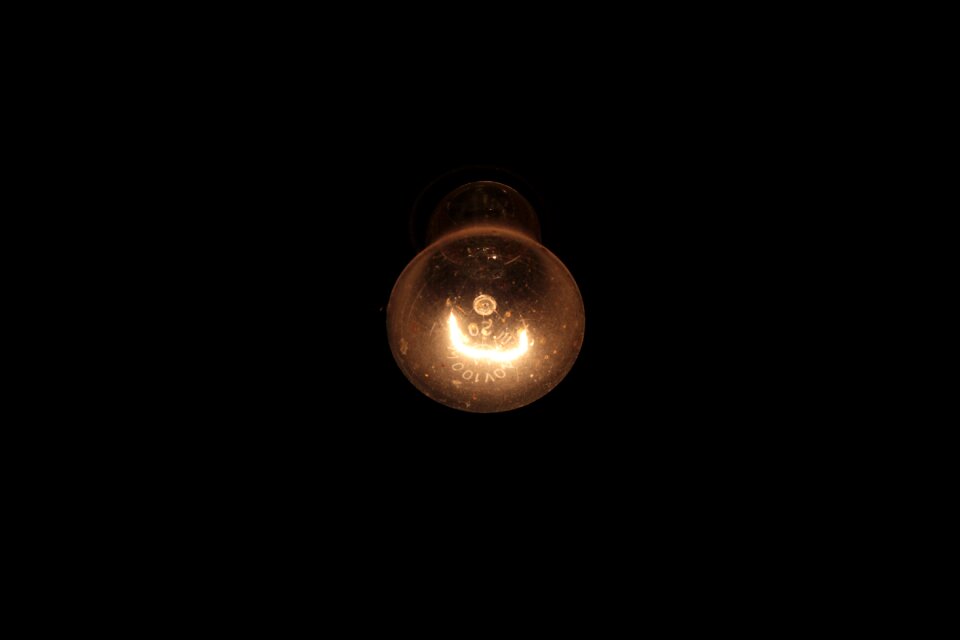Night lightbulb the filament