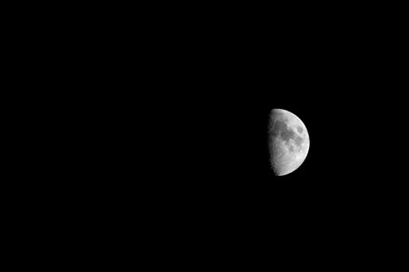 Moon black and white photo nature