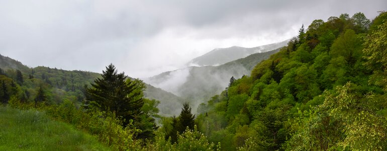 Mountain landscape green scenery photo