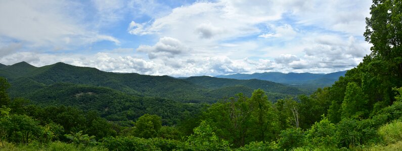 Mountain landscape green scenery photo