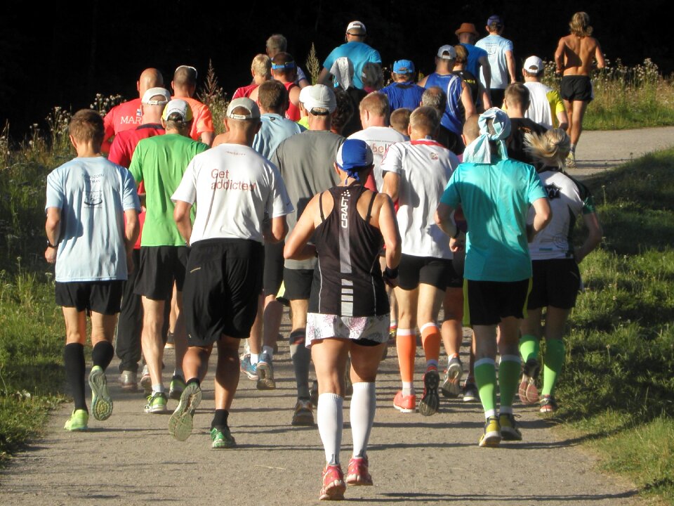 People exercise runner