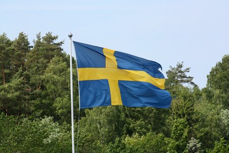 Sweden's flag yellow and blue flag