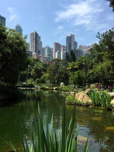 Skyscraper garden cityscape photo