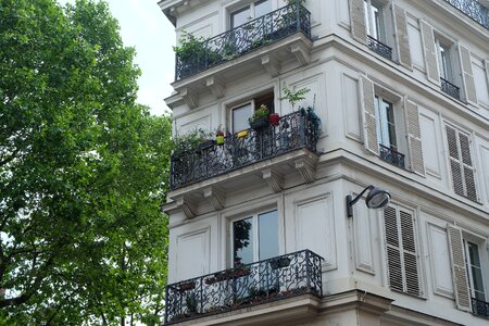 French balcony gray balcony photo