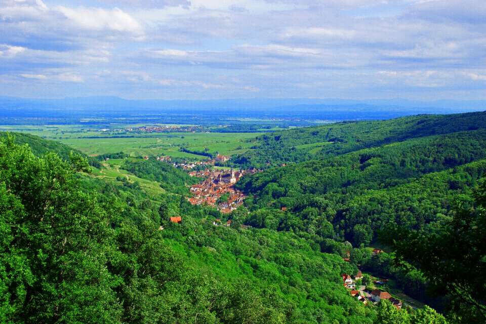 Nature field village